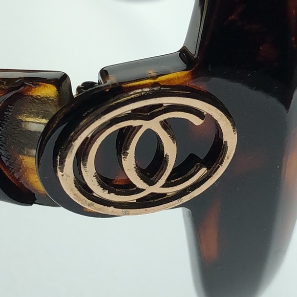 Oleg Cassini Big Round Tortoise Shell Frame Small Arm Unique Emblem Yellow Tint - Picture 4 of 7